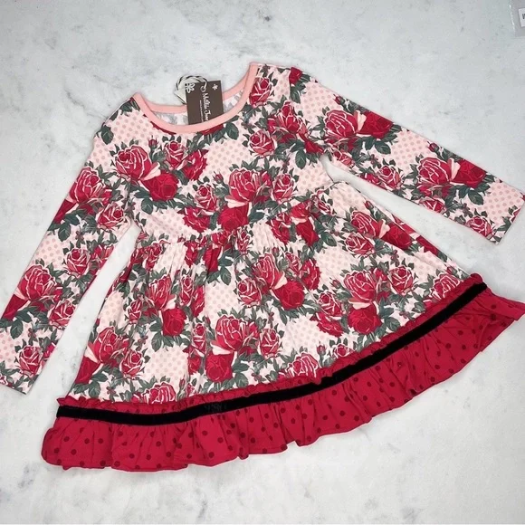 NWT Matilda Jane Kensley Girls Floral Print Dress ~ - Picture 1 of 9